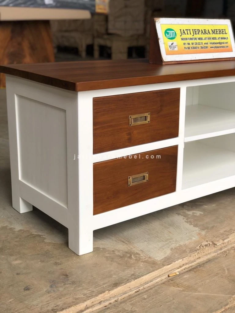 Buffet Minimalis Kayu Mahoni untuk Hunian Modern