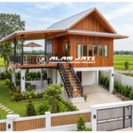 Rumah Panggung Kayu Jati Modern Minimalis