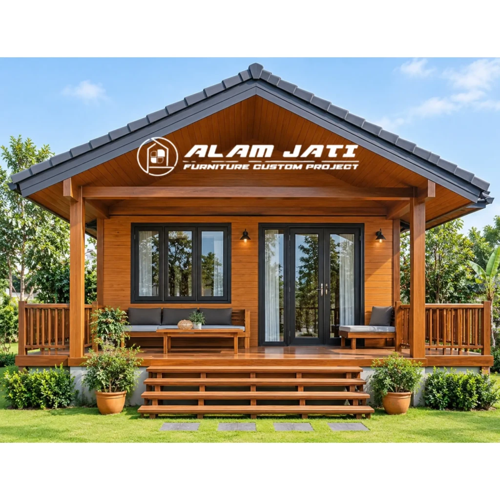 Rumah Glamping Kayu Jati
