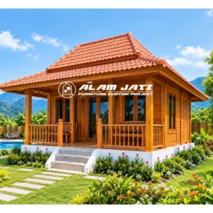 Rumah Joglo Kayu Jati Minimalis