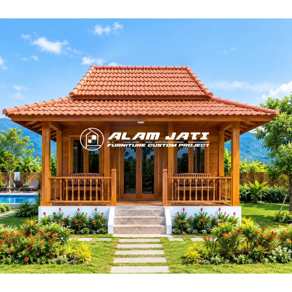 Rumah Joglo Kayu Jati Minimalis