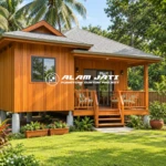 Rumah Glamping Kayu Jati Minimalis