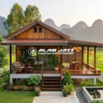 Rumah Panggung Kayu Jati Modern