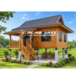 Rumah Panggung Kayu Jati Klasik Modern