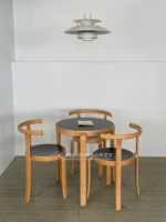 Set Meja Makan Bundar Minimalis