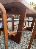 Set Meja Makan Cafe Minimalis Kayu Jati
