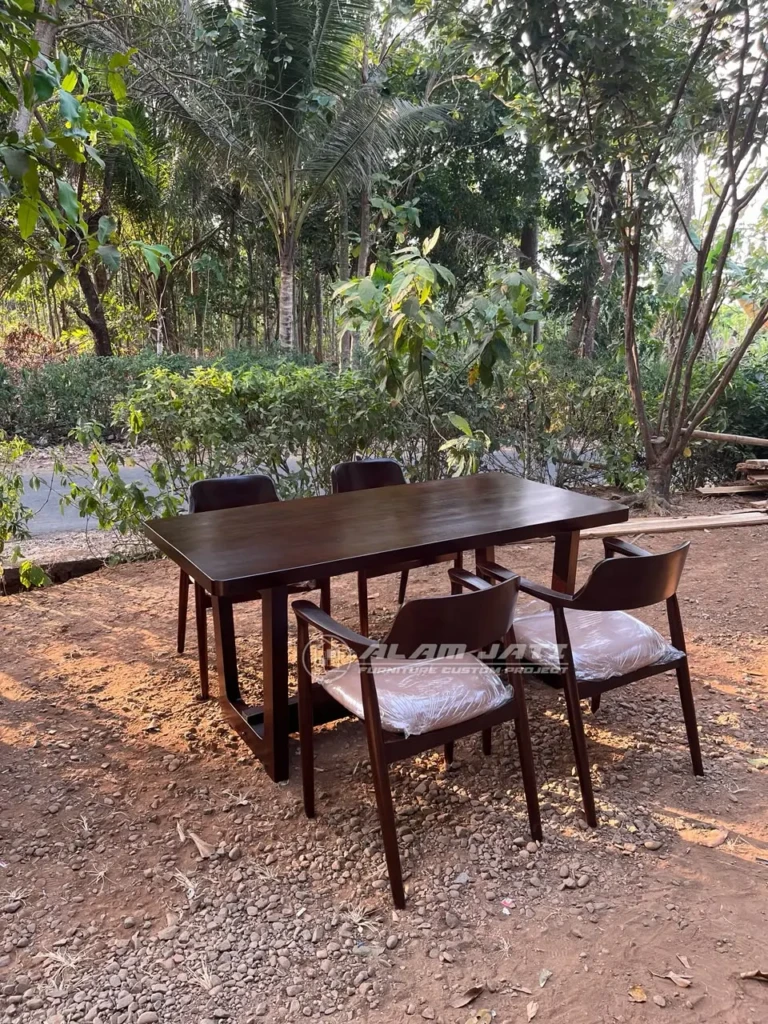 Set Meja Makan Hiroshima Kayu Jati